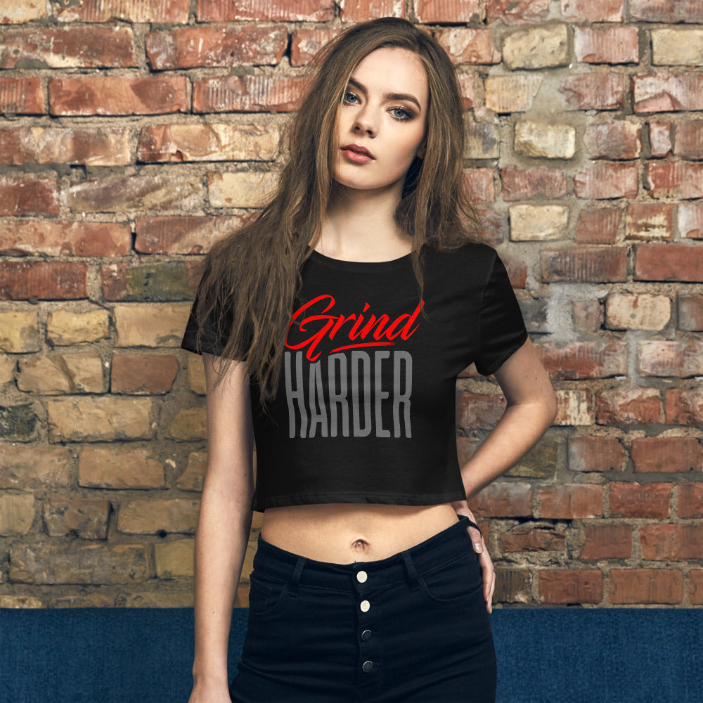 Grind Harder fitted Crop Top