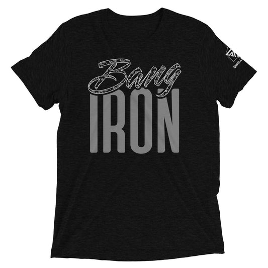 Bang iron white bandana print triblend shirt