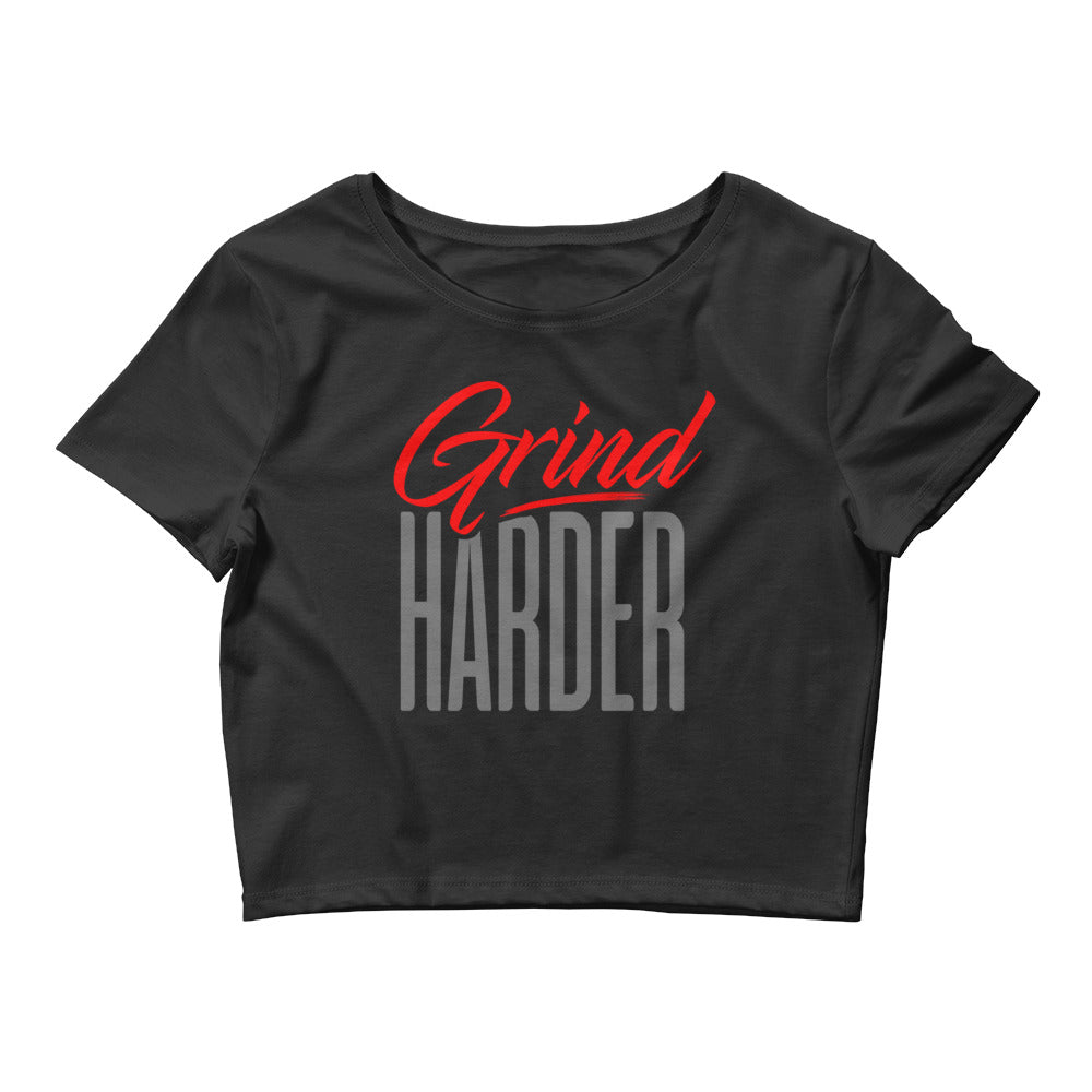 Grind Harder fitted Crop Top